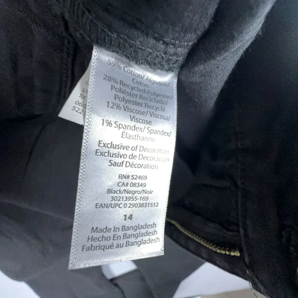 Sofia Vergara Melisa High Rise Flare Jeans Womens Size 14 Denim Stretch Black - Picture 5 of 11